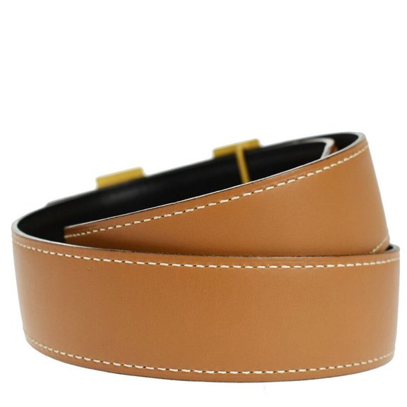 HERMES H Logo Constance Reversible H Buckle Belt Leather # 65 Black BN 82ML583 main image 9
